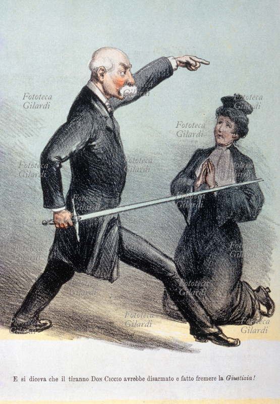 Francesco CRISPI (1818-1901) «E si diceva che il tiranno Don Ciccio avrebbe disarmato e fatto tremare la Giustizia.» Satira dal \