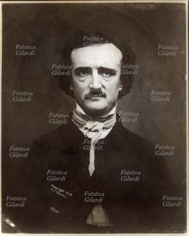 Edgar Allan POE (1809-1849) Scrittore statunitense ritratto fotografico, 1845 circa