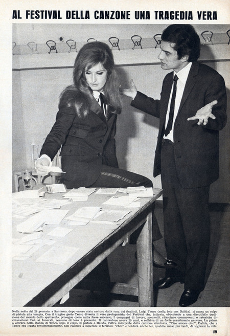NOTIZIA DELLA MORTE DI LUIGI TENCO