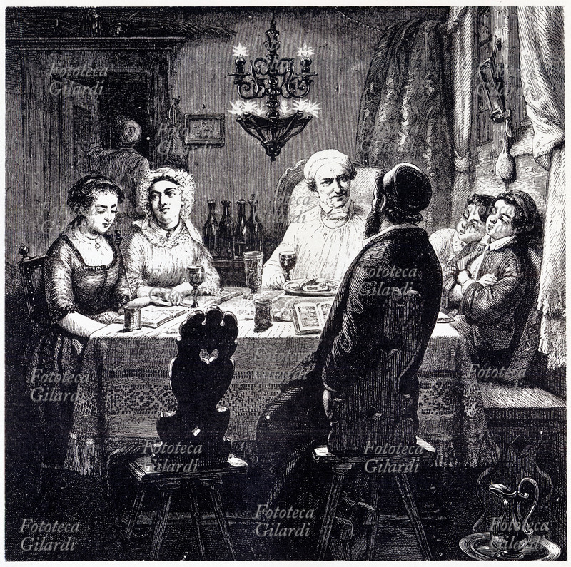 PASQUA Pranzo della Pasqua ebraica, festeggiata il quindicesimo giorno di Nisan, in marzo o aprile. Questa festa antichissima celebra l\