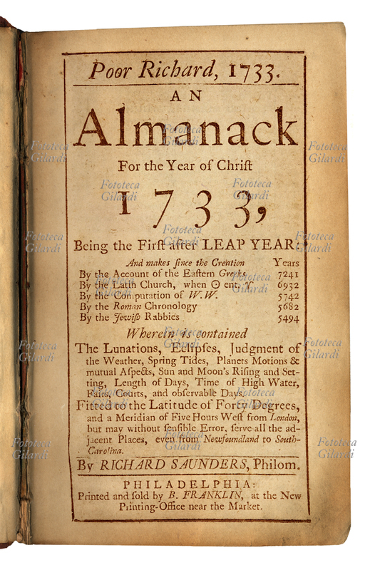 Benjamin FRANKLIN (1706-1790) Frontespizio del \