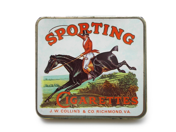 SCATOLA DI LATTA LITOGRAFATA SPORTING CIGARETTES