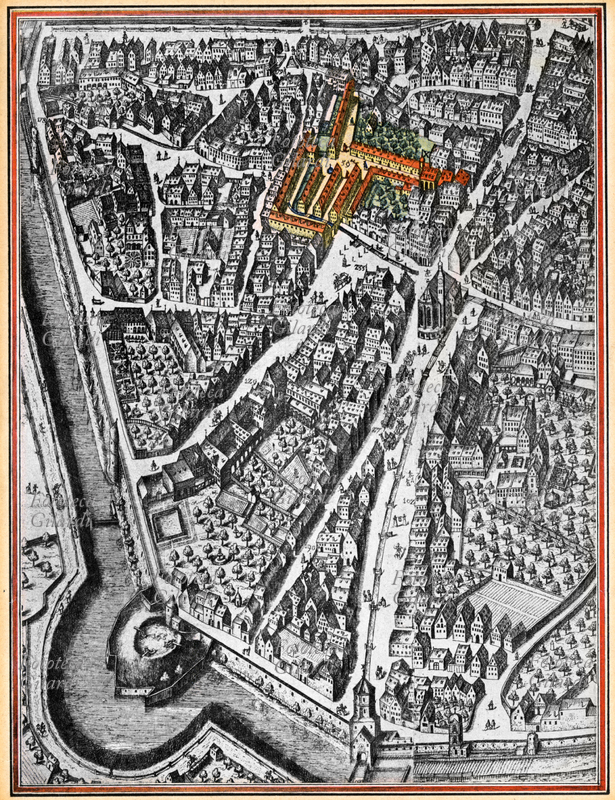 RENAISSANCE The city of Augusta and the "Fuggerei", highlighted above, the neighborhood that the famous merchant and banker Jacob Fugger had it built in 1520 to provide workers healthy dwellings at low prices, anticipating the utopian city-workers designed by the great sociologists of \