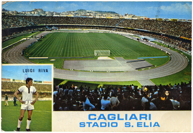 GIGI RIVA E LO STADIO ROSSOBL&Ugrave;