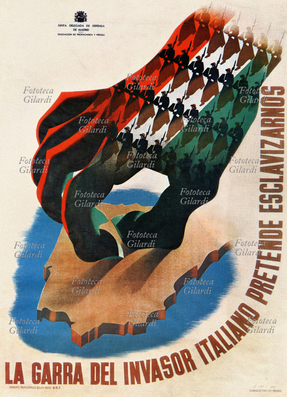WAR OF SPAIN Republican manifesto against the Italian fascist armed intervention \
