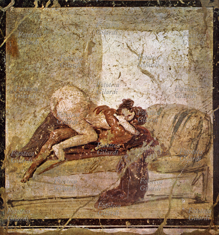 EROTISMO Abbracci erotici. Affresco pompeiano del 70 a.C.