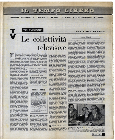 ANDO GILARDI PER LAVORO ANDO GILARDI PER LAVORO