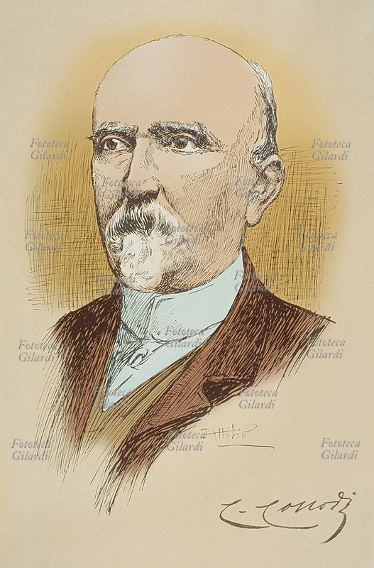 Carlo COLLODI (Carlo Lorenzini, 24 novembre 1826 – 26 ottobre 1890) ritratto autografato \