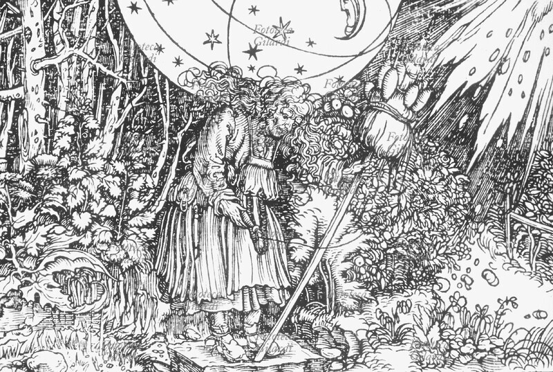 LA STREGA incisione di Hans Weiditz (1495 – 1536), da \