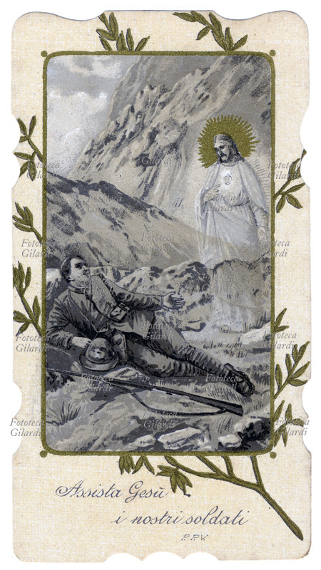I GUERRA MONDIALE Immaginetta con preghiera per i soldati al fronte. \