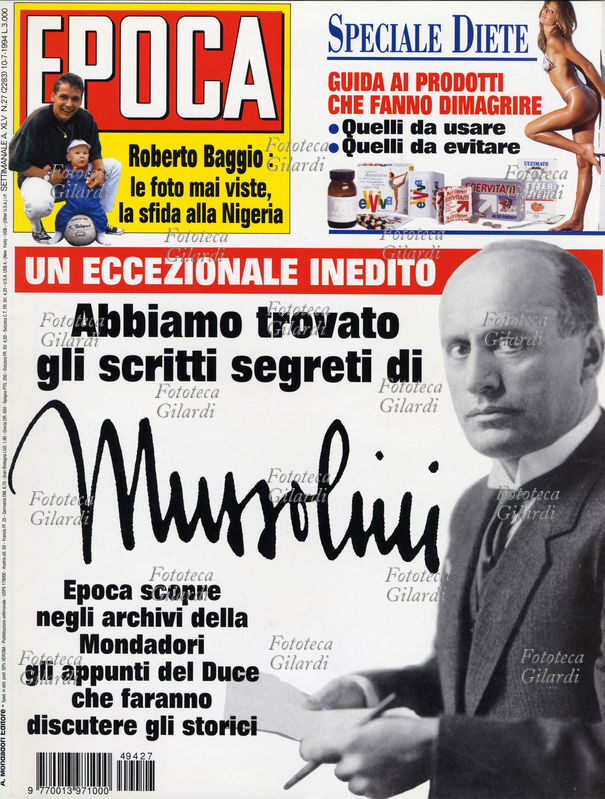Benito MUSSOLINI (1883-1945) Copertina del settimanale \