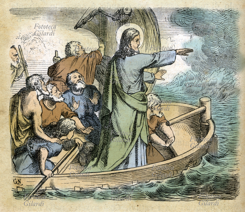 VANGELO la Tempesta sedata, dal Vangelo secondo Matteo: \