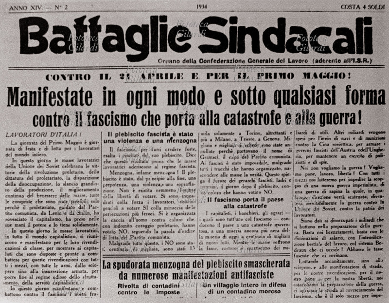 ANTIFASCISMO Un numero clandestino dell\