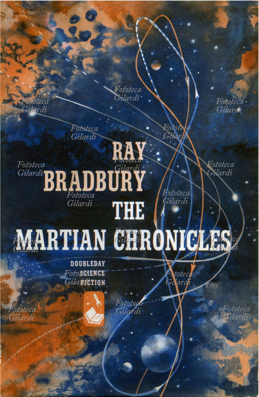FANTASCIENZA Copertina del libro "The Martian Chronicles" (Cronache marziane), antologia di Ray Bradbury (22 agosto 1920 – 5 giugno 2012), scrittore e sceneggiatore statunitense. La raccolta propone 28 racconti sul tema dell\