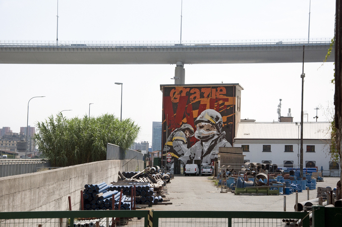  GRAZIE VVF PITTURA MURALE DI DRINA A12 E GIULIOGOL