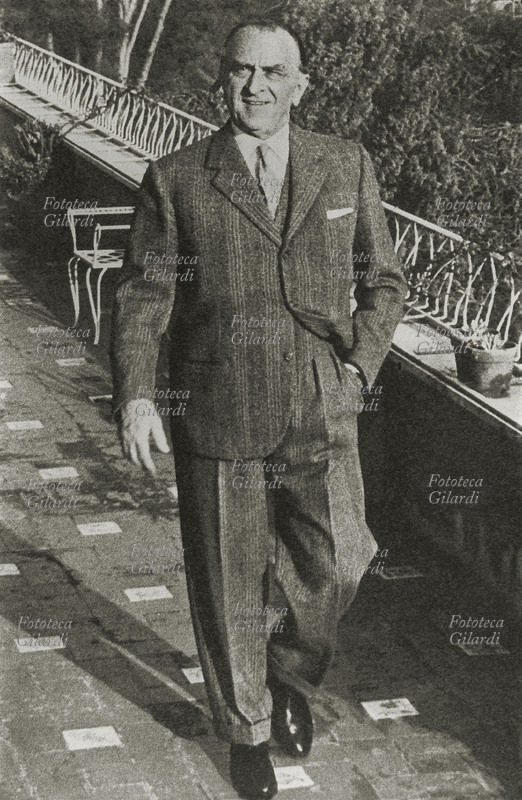 On. Cesare MERZAGORA (1898 - 1991), uomo politico e finanziere italiano. Presidente del Senato. Italia, dicembre 1964