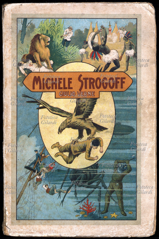 Jules VERNE (8 febbraio 1828 – 24 marzo 1905) copertina del romanzo \