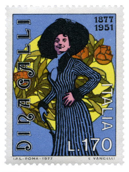 FRANCOBOLLO DINA GALLI 1877 1951