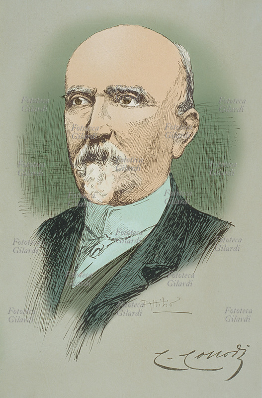 Carlo COLLODI (Carlo Lorenzini, 24 novembre 1826 – 26 ottobre 1890) ritratto autografato \