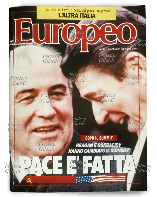 GORBACIOV/REAGAN Pace è fatta. Copertina dell\