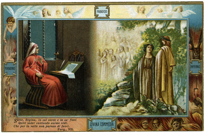 DIVINA COMMEDIA SORDELLO E VIRGILIO DIVINA COMMEDIA SORDELLO E VIRGILIO