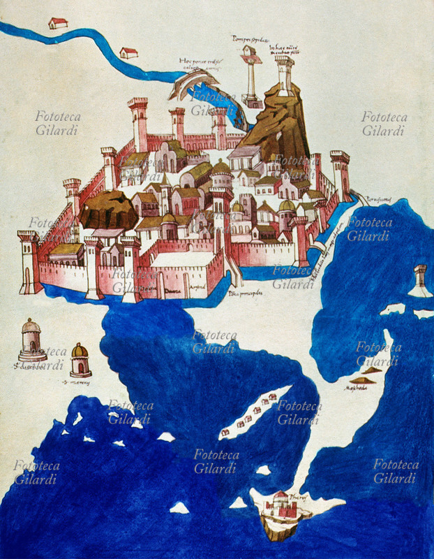 Seen ALEXANDRIA Of EGYPT of the city in a map of the 5th century.