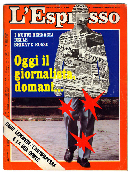 COPERTINA L ESPRESSO 1977 I BERSAGLI DELLE BRIGATE ROSSE COPERTINA L ESPRESSO 1977 I BERSAGLI DELLE BRIGATE ROSSE