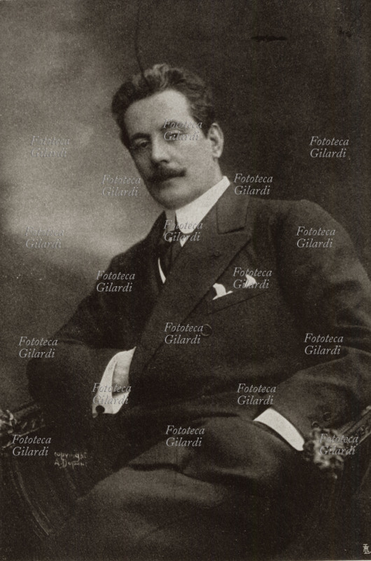 Giacomo PUCCINI (22 dicembre 1858 – 29 novembre 1924) compositore italiano. Ritratto fotografico di A. Dupont, dal fondo fotografico \