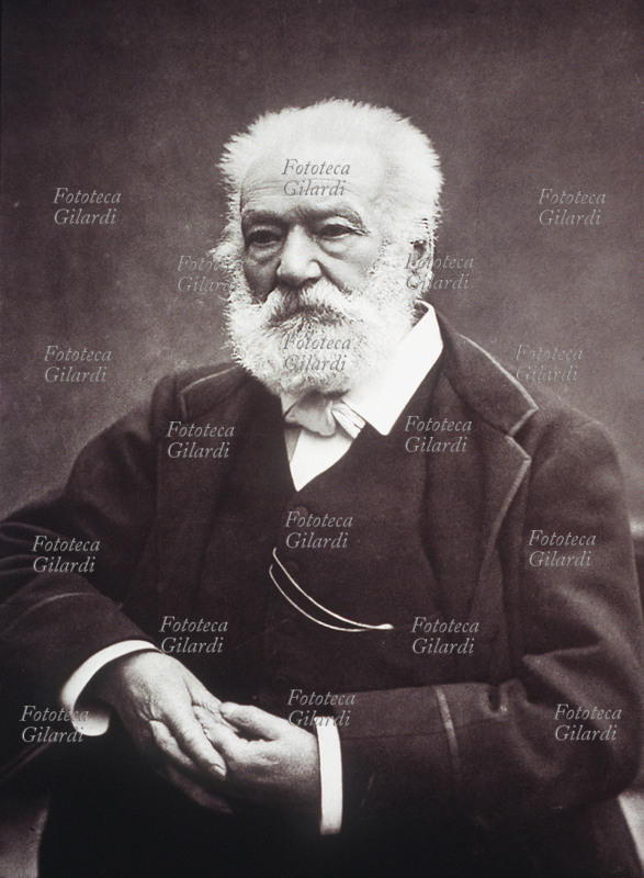 Victor HUGO (26 February 1802 – 22 May 1885), French writer, poet, playwright and politician, also known as an essayist, aphorist, visual artist, statesman and human rights activist. Portrait by Charles Gallot (9 April 1838 – 12 December 1919), the last photographic image of the living man of letters. France, 12 April 1885.