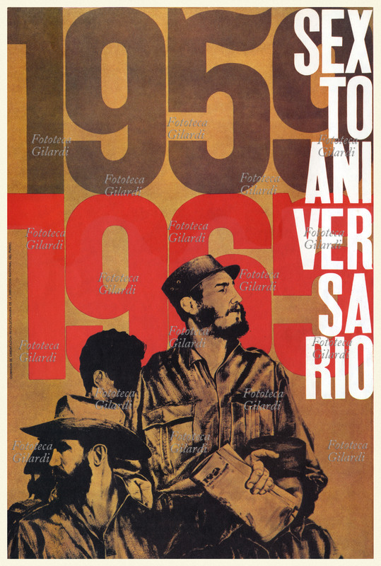 CUBA 1965 Manifesto per il 6° anniversario della Rivoluzione cubana 1959-1965