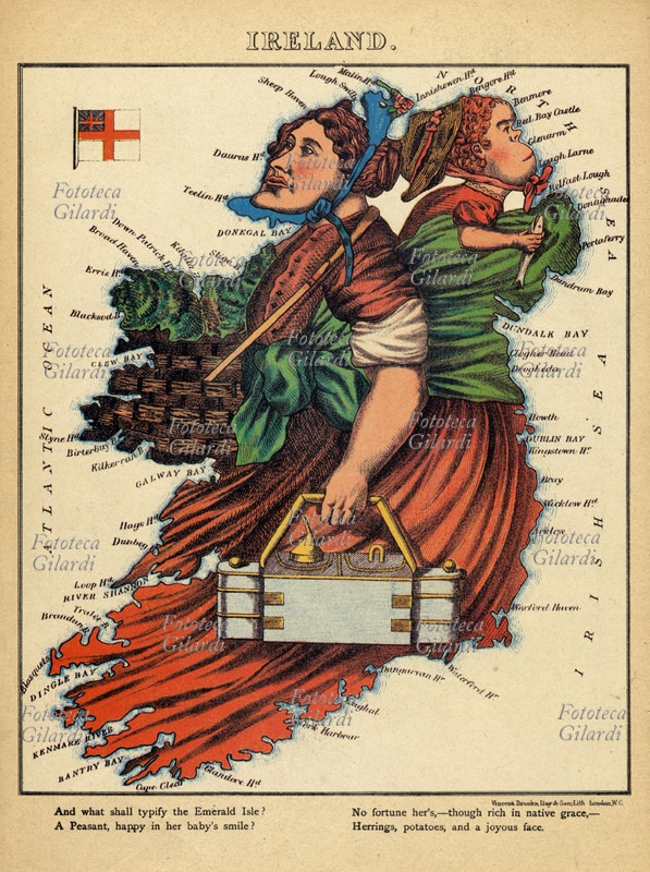 IRLANDA raffigurazione animata della mappa dell\