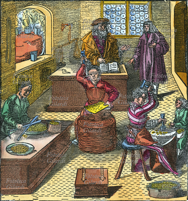 MONETE Fabbricazione di monete nel Medioevo: le varie fasi dell\