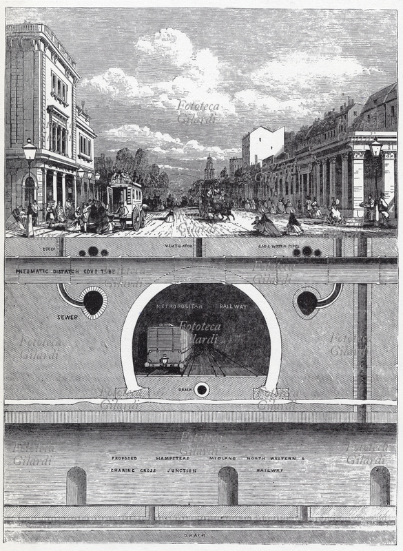 TRASPORTI Spaccato dei lavori di costruzione della metropolitana, all\