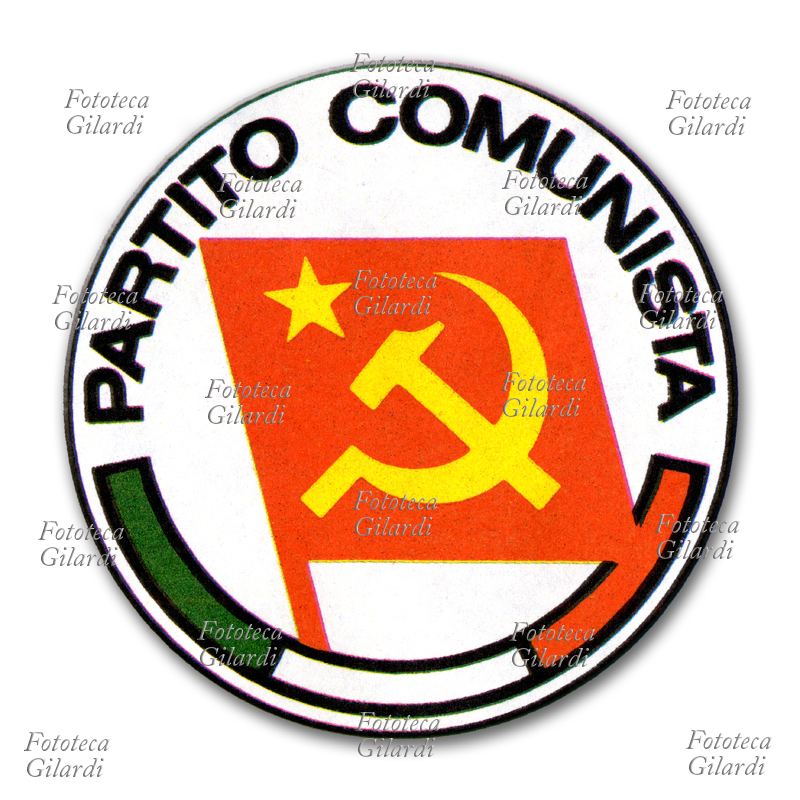 SIMBOLO ELETTORALE del Partito di Rifondazione Comunista, come si presentava per le elezioni politiche che hanno convenzionalmente segnato il passaggio dalla Prima alla Seconda Repubblica. Italia, 1992.