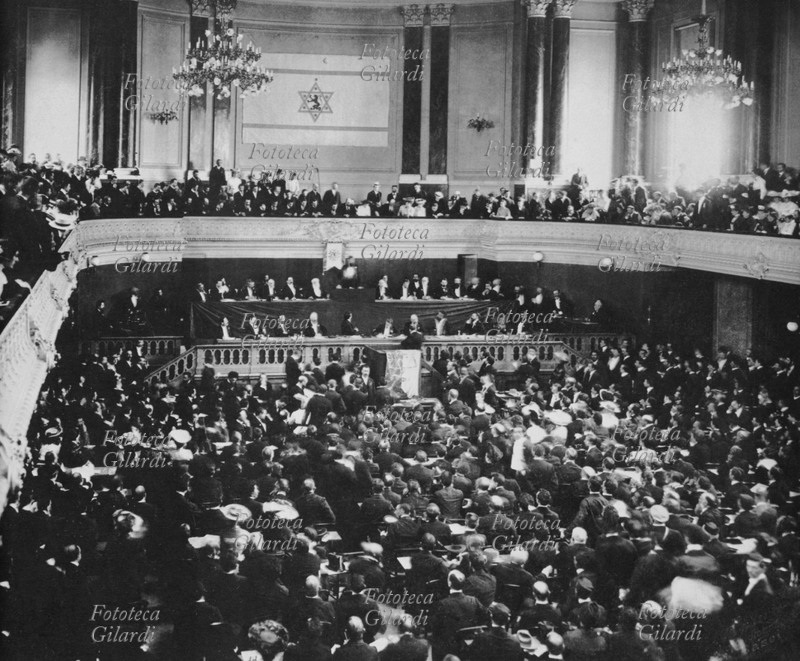 SIONISMO Veduta fotografica del secondo congresso sionista, tenuto a Basilea dal 30 agosto al 1 settembre 1898.