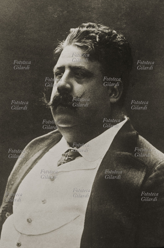 Ruggero LEONCAVALLO (23 April 1857 - 9 August 1919) Italian composer and musician, author of operas and operettas; close-up photographic portrait. Italy, 20th century