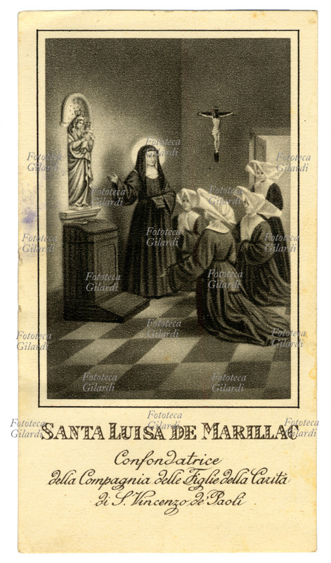 SANTA LUISA DE MARILLAC (1591-1660) Di nobile famiglia, avendo perduto i genitori da fanciulla, aspirava alla vita religiosa ma per obbedienza dovette rinunciarvi per sposare Antonio Le Gras, segretario della regina Maria de\