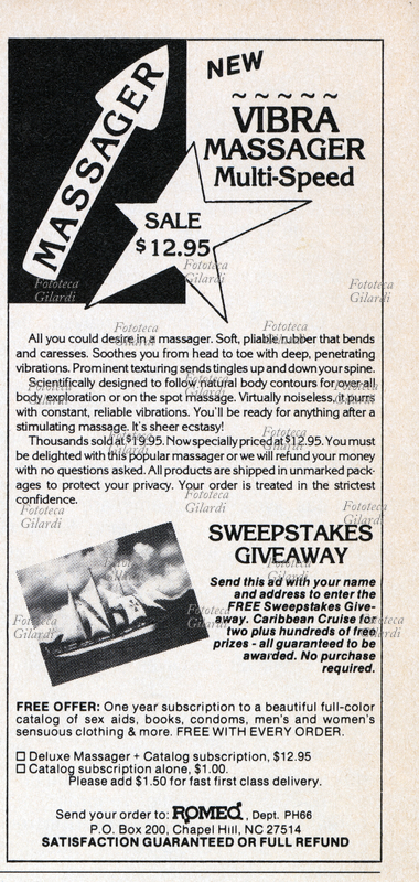 MASSAGGIO erotico, annuncio promozionale del \