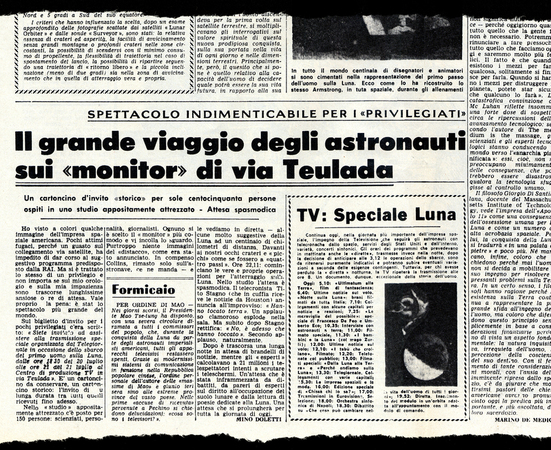 GIORNALI NOTIZIA DELLA TRASMISSIONE SPECIALE LUNA GIORNALI NOTIZIA DELLA TRASMISSIONE SPECIALE LUNA