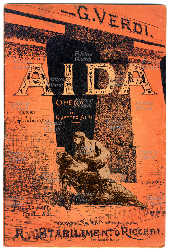 Giuseppe VERDI (1813-1901) Copertina illustrata del libretto de \
