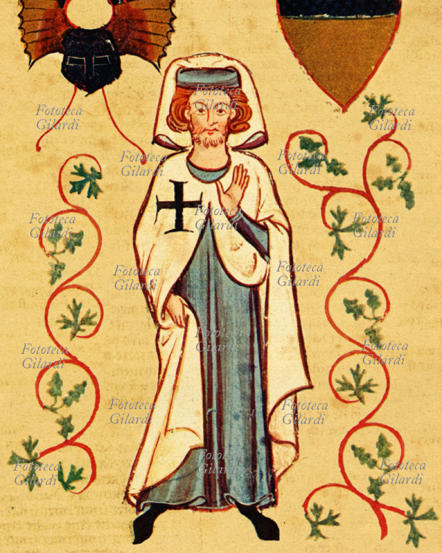 CAVALIERE Teutonico. Tannhauser (1205-1270), poeta cortese leggendario rappresentato con l\