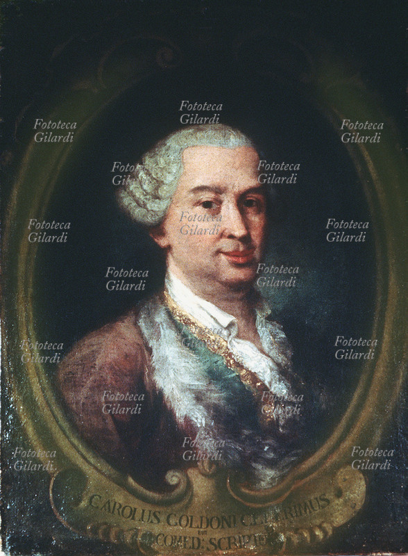 Carlo GOLDONI (1707-1793) , ritratto. Dipinto di Alessandro Longhi, 1764.
