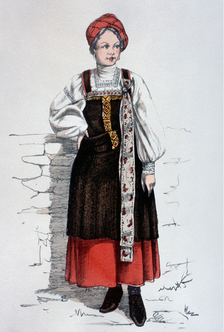 TRADITIONAL FEMALE COSTUME OF FOBELLO