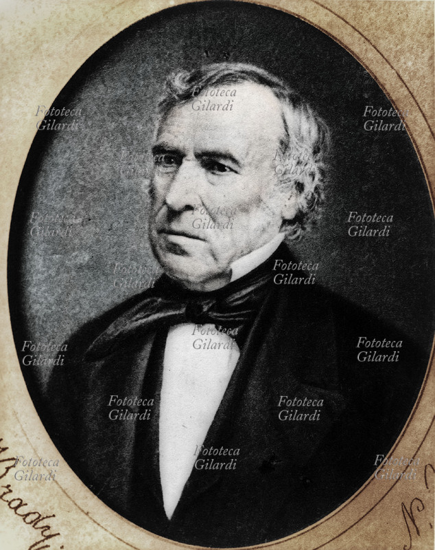 Zachary TAYLOR (24 novembre 1784 – 9 luglio 1850), politico e generale statunitense, 12° presidente dal 1849 al 1850; morì di una malattia gastroenterica fulminante dopo soli 16 mesi di mandato. Ritratto fotografico di Mathew B. Brady (18 maggio 1822 – 15 gennaio 1896), U.S.A. XIX secolo.