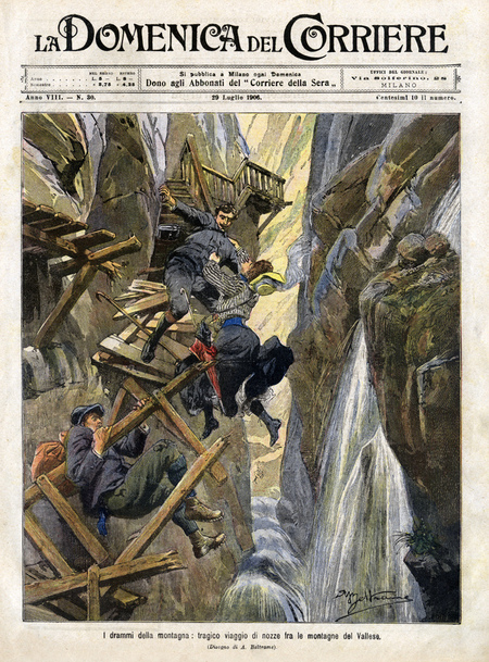 VOLO MORTALE DOMENICA DEL CORRIERE 1906