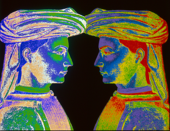 COLOR G DOUBLE PORTRAIT OF A YOUNG MAN COLOR G DOUBLE PORTRAIT OF A YOUNG MAN