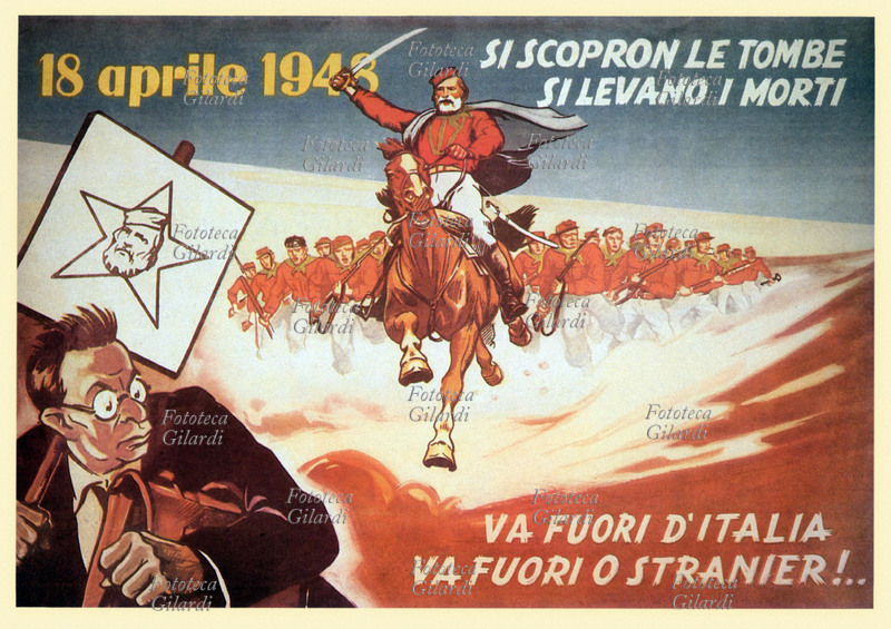 ELEZIONI Manifesto della Democrazia Cristiana per la prima campagna elettorale della Repubblica Italiana: \