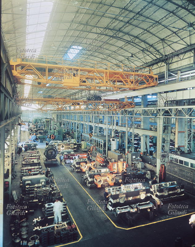 INDUSTRIA Nuovo stabilimento Pignone, interno centrale. Italia, Firenze 1965 circa.