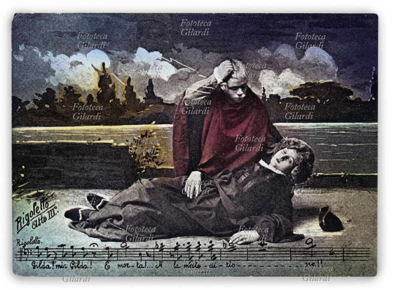 GREENS Postcard of representing age the famous scene from the work\