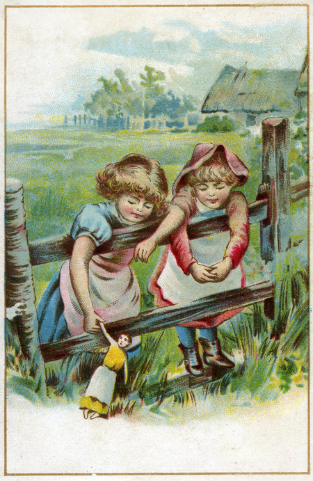 LITTLE GIRLS WITH DOLL